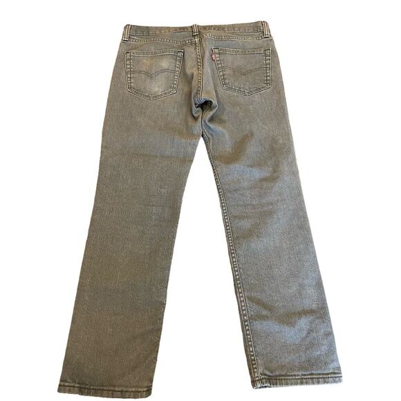 LEVI'S Gray Denim Straight Leg Jean 34 x 27 - Picture 1 of 11